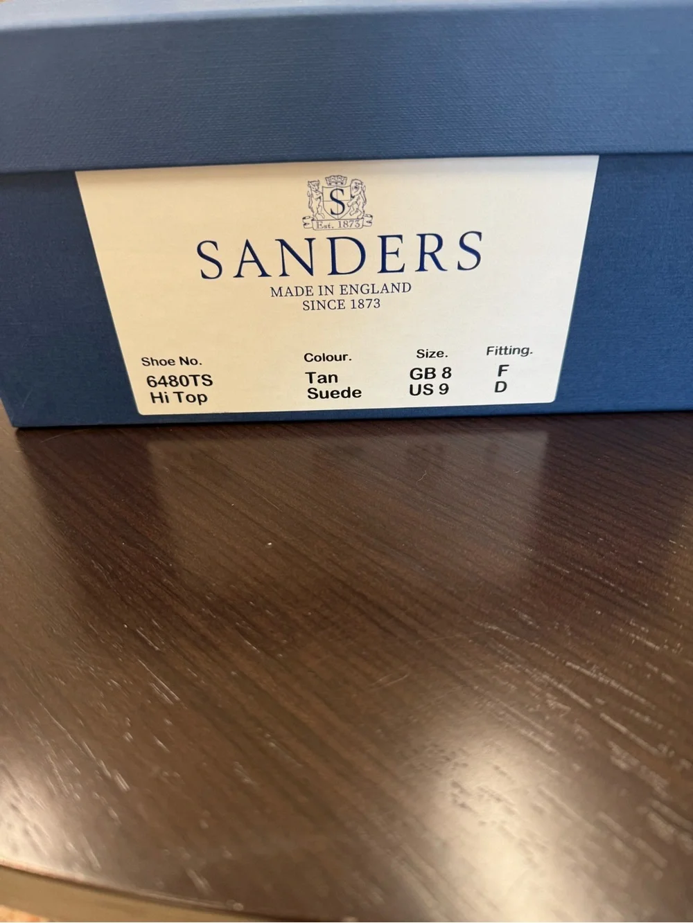 Sanders Men’s Suede Chukka Boots in Tan. New, unworn and in box. 8UK, 9US